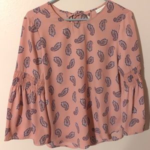 Women’s Pink blouse with paisley print